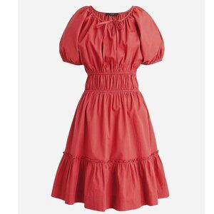 J. Crew Cinched-waist puff-sleeve dress